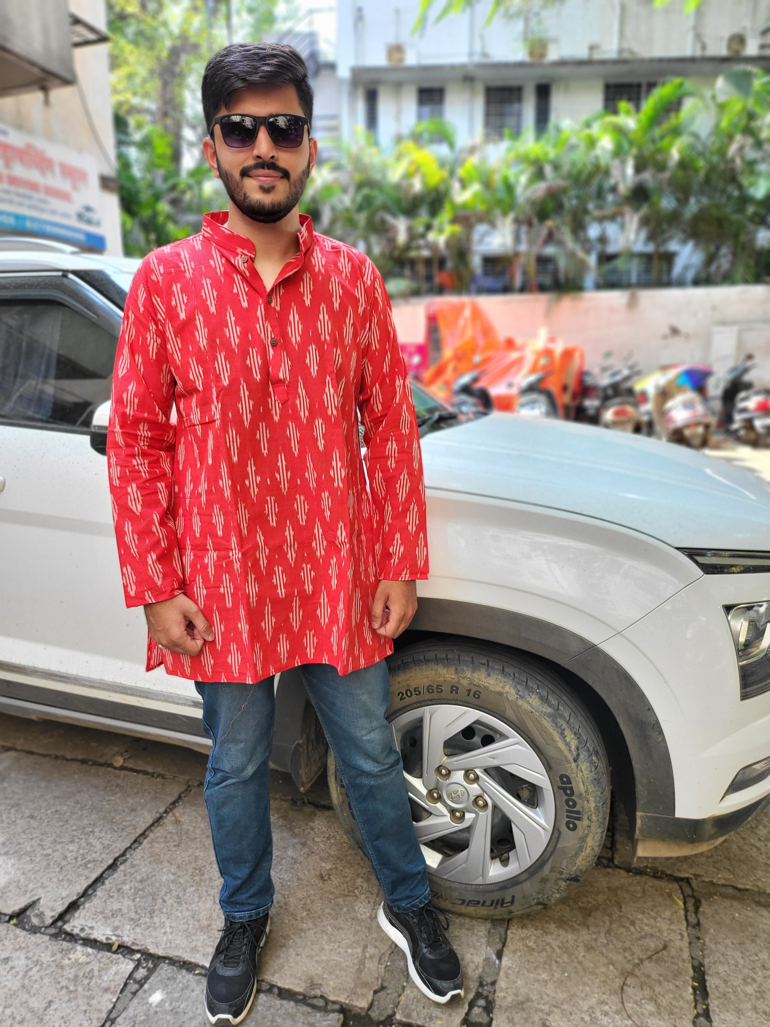 Mid length kurta for men