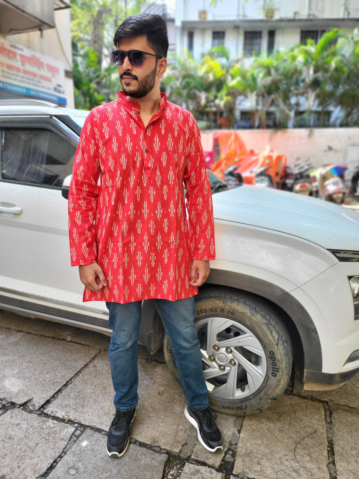 Mid length kurta for men