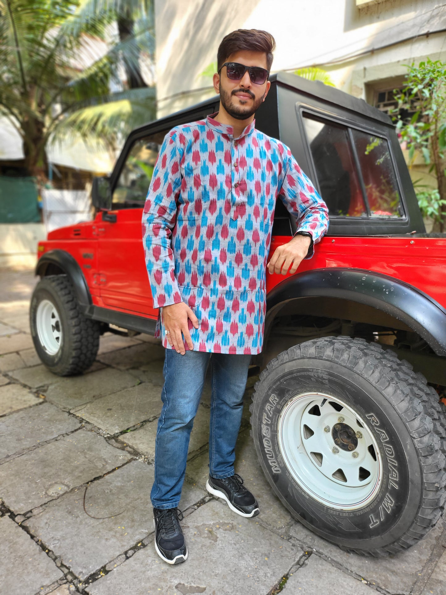 Mid length kurta for men
